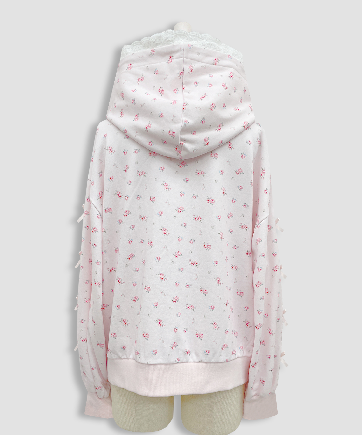 コットンフリルジップパーカー