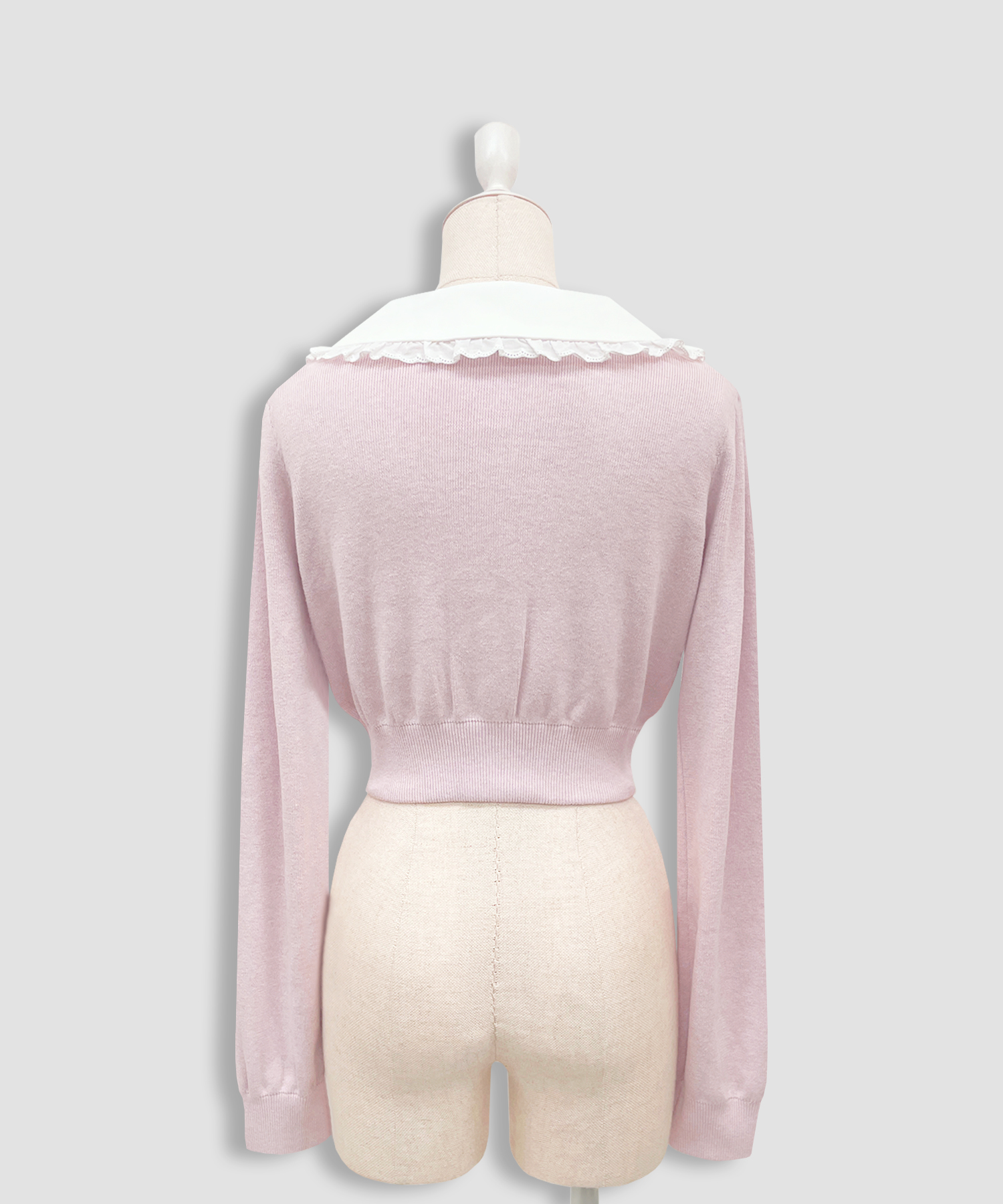 コットンレースニットプリーツセットアップ