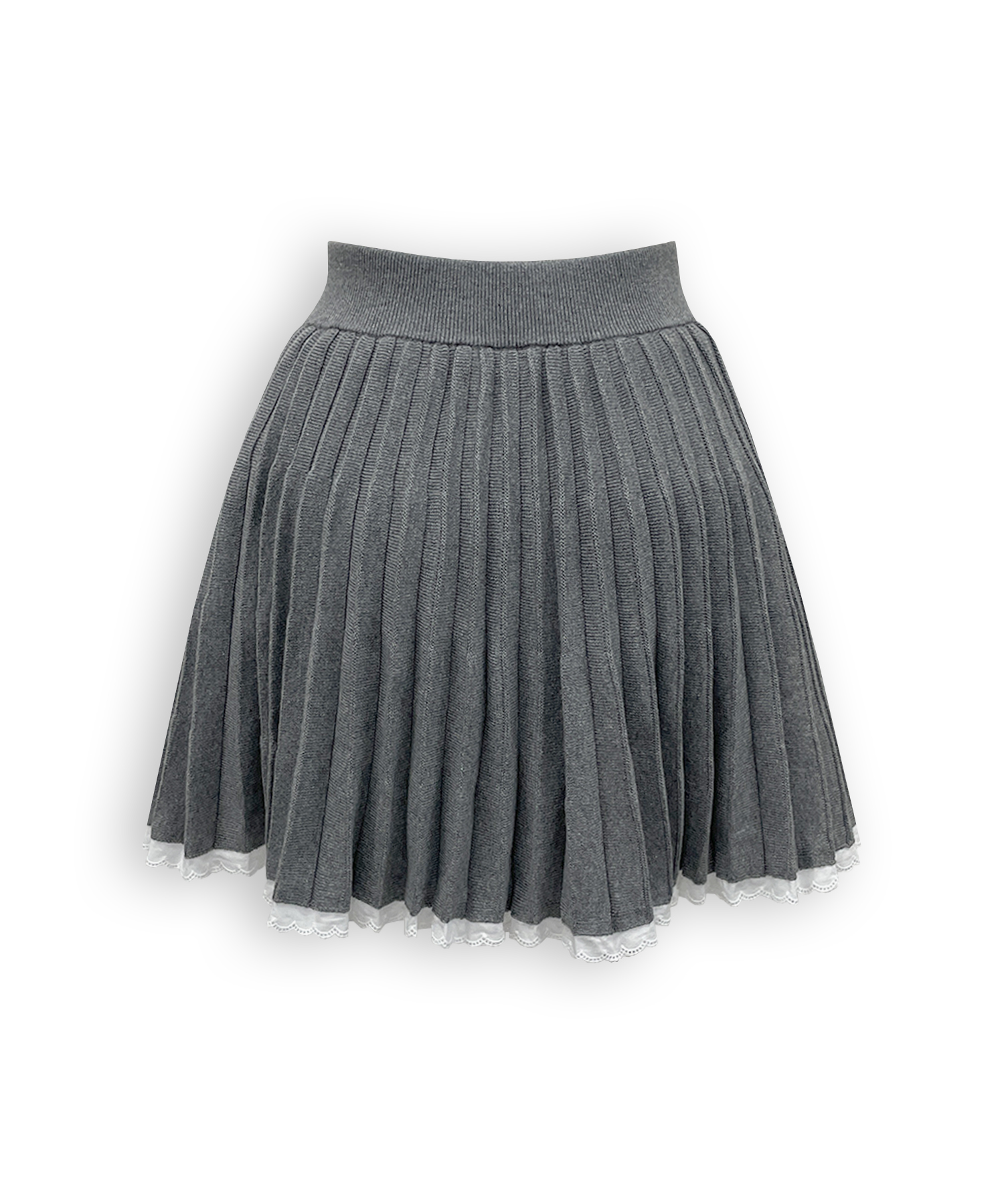 コットンレースニットプリーツセットアップ