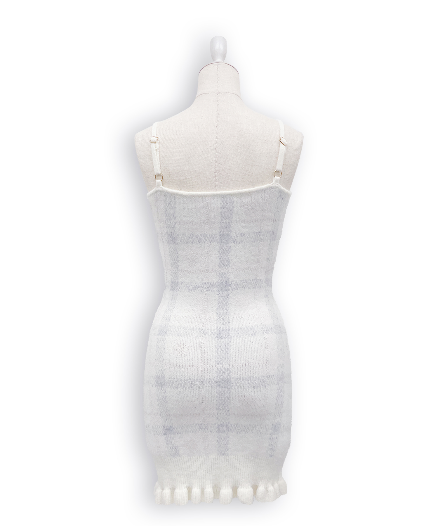 ハートチェックキャミワンピニットセットアップ