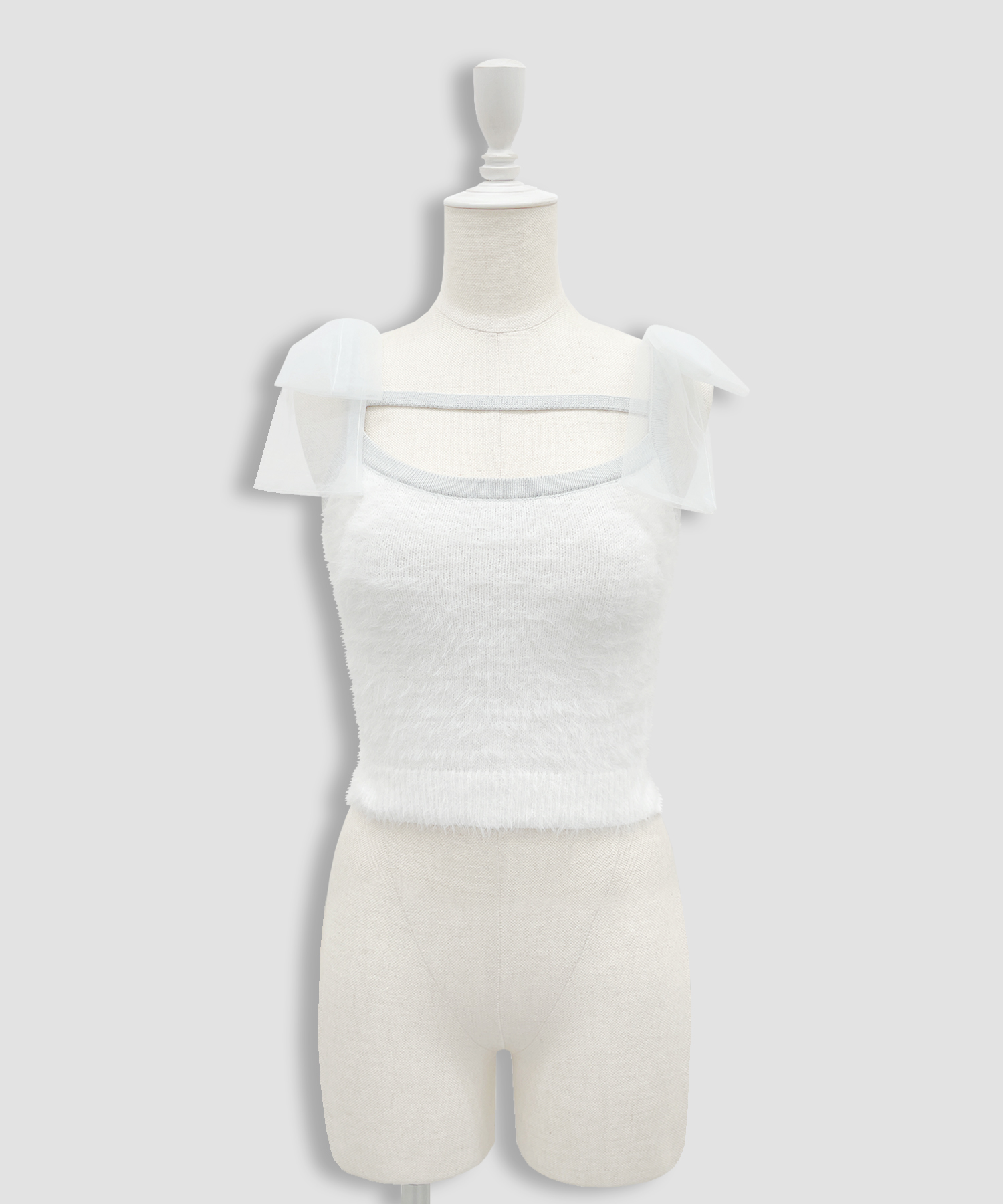 フェザーニットカーディガンキャミセット