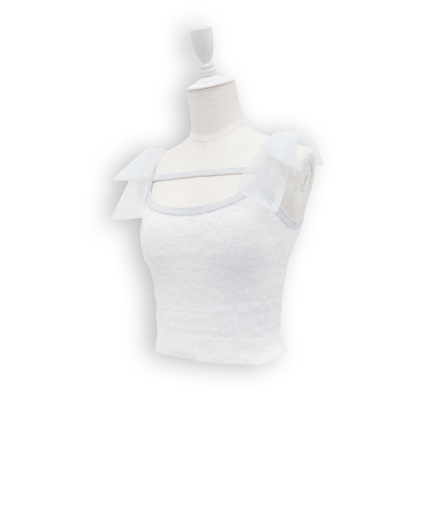 フェザーニットカーディガンキャミセット