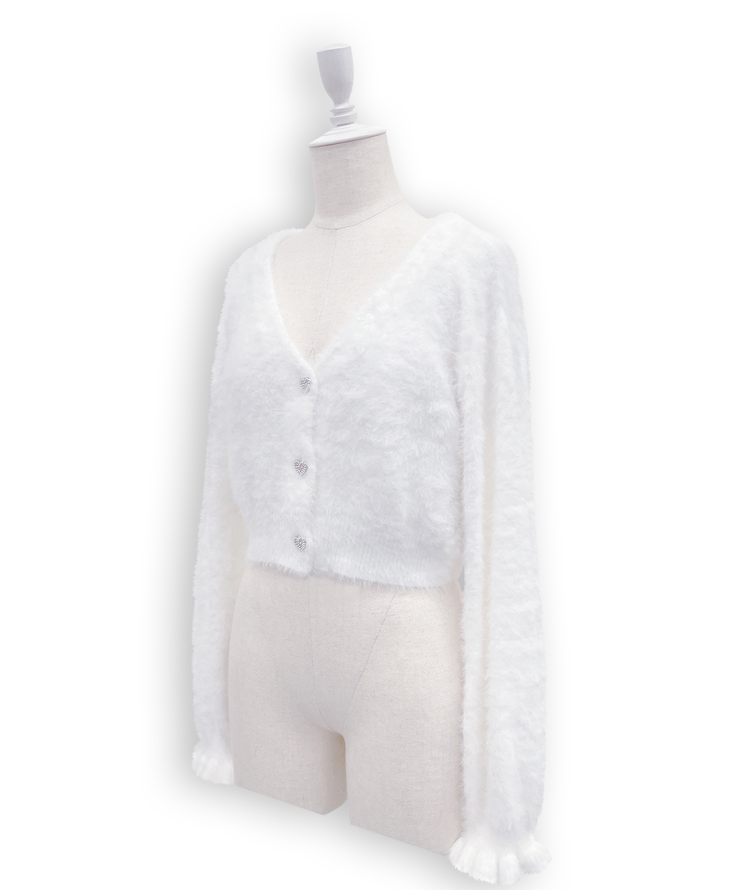 フェザーニットカーディガンキャミセット