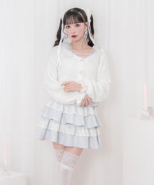 フェザーニットカーディガンキャミセット