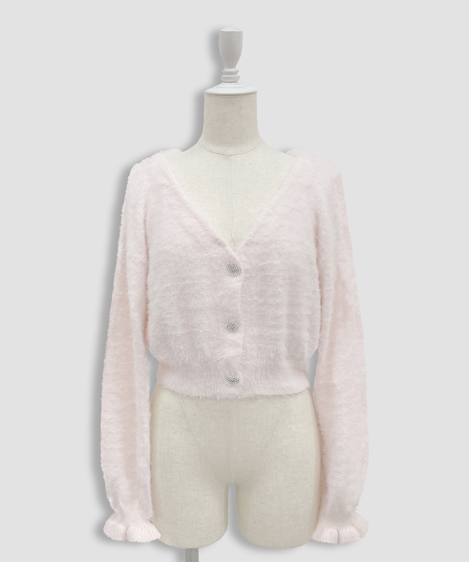 フェザーニットカーディガンキャミセット