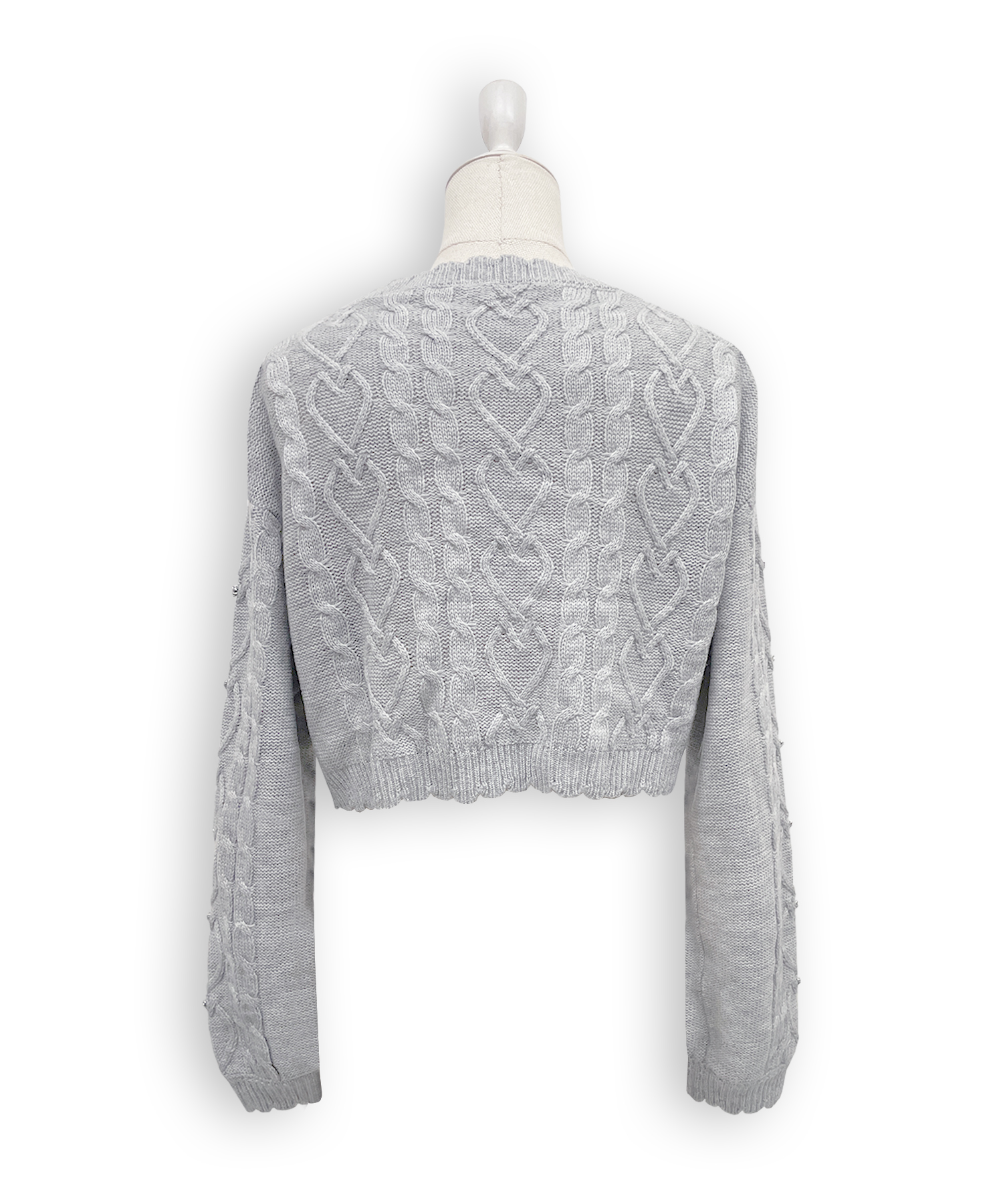 ハートビジューショートカーディガン