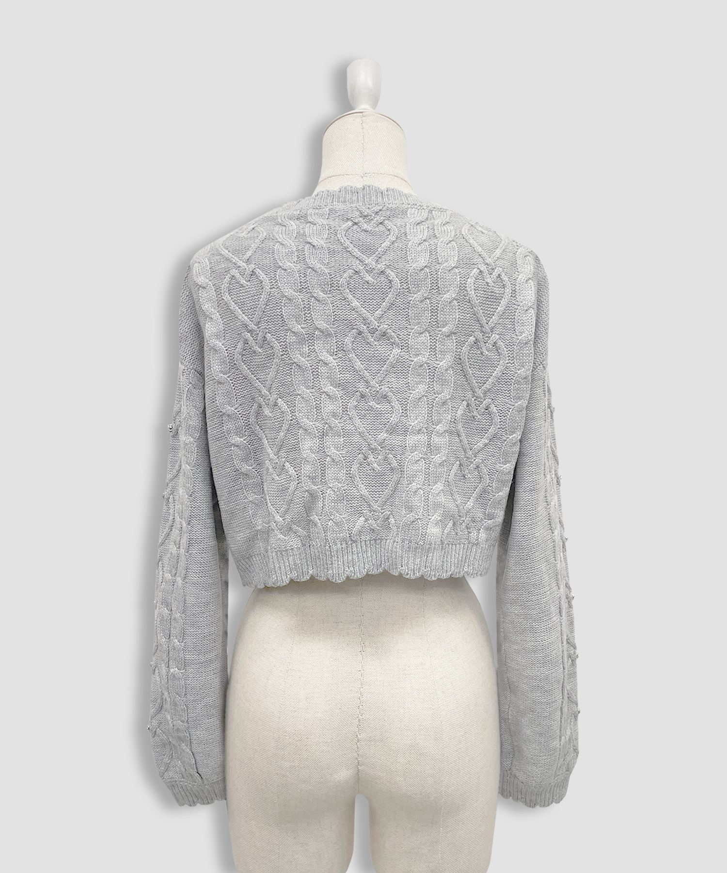 ハートビジューショートカーディガン