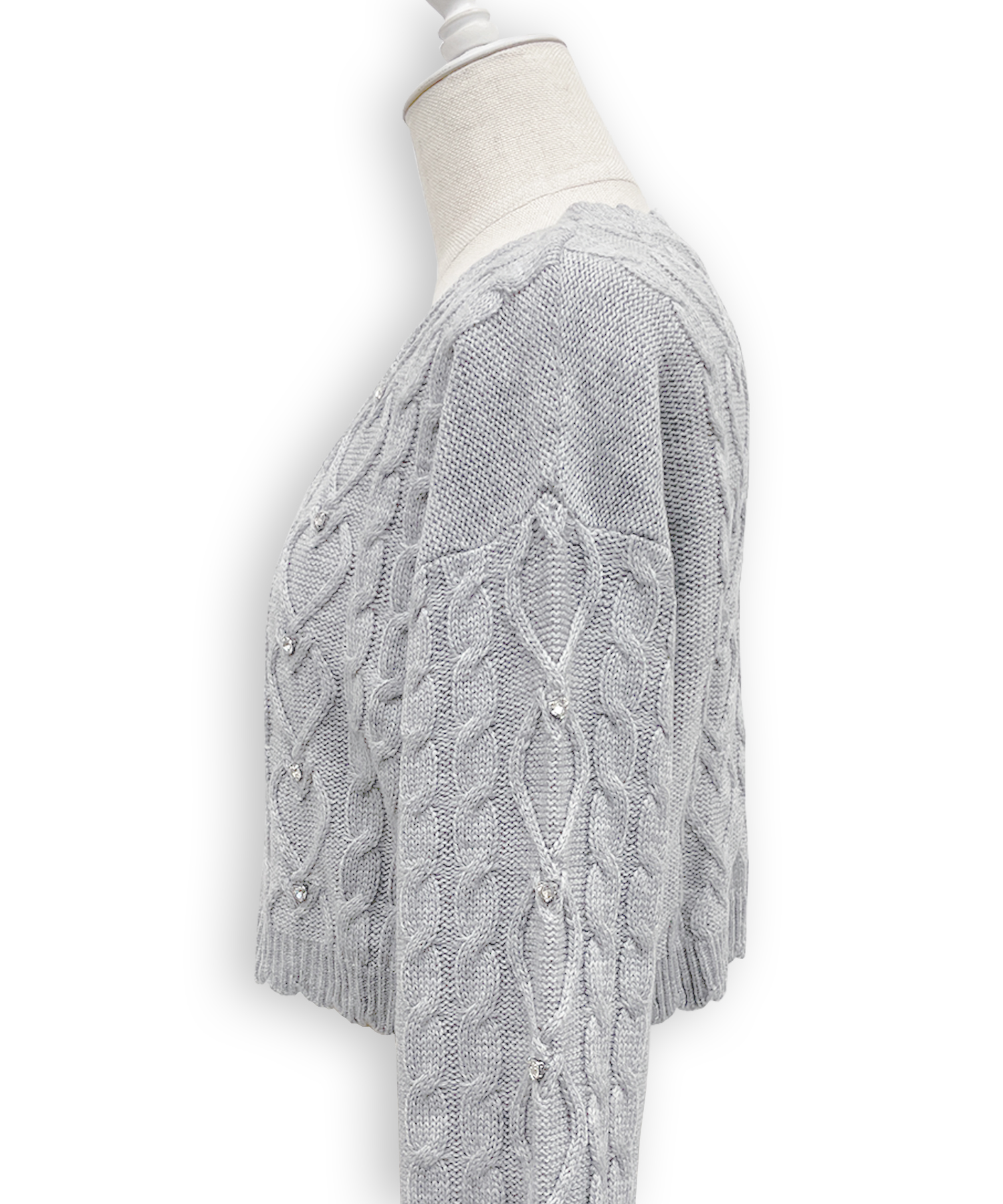 ハートビジューショートカーディガン