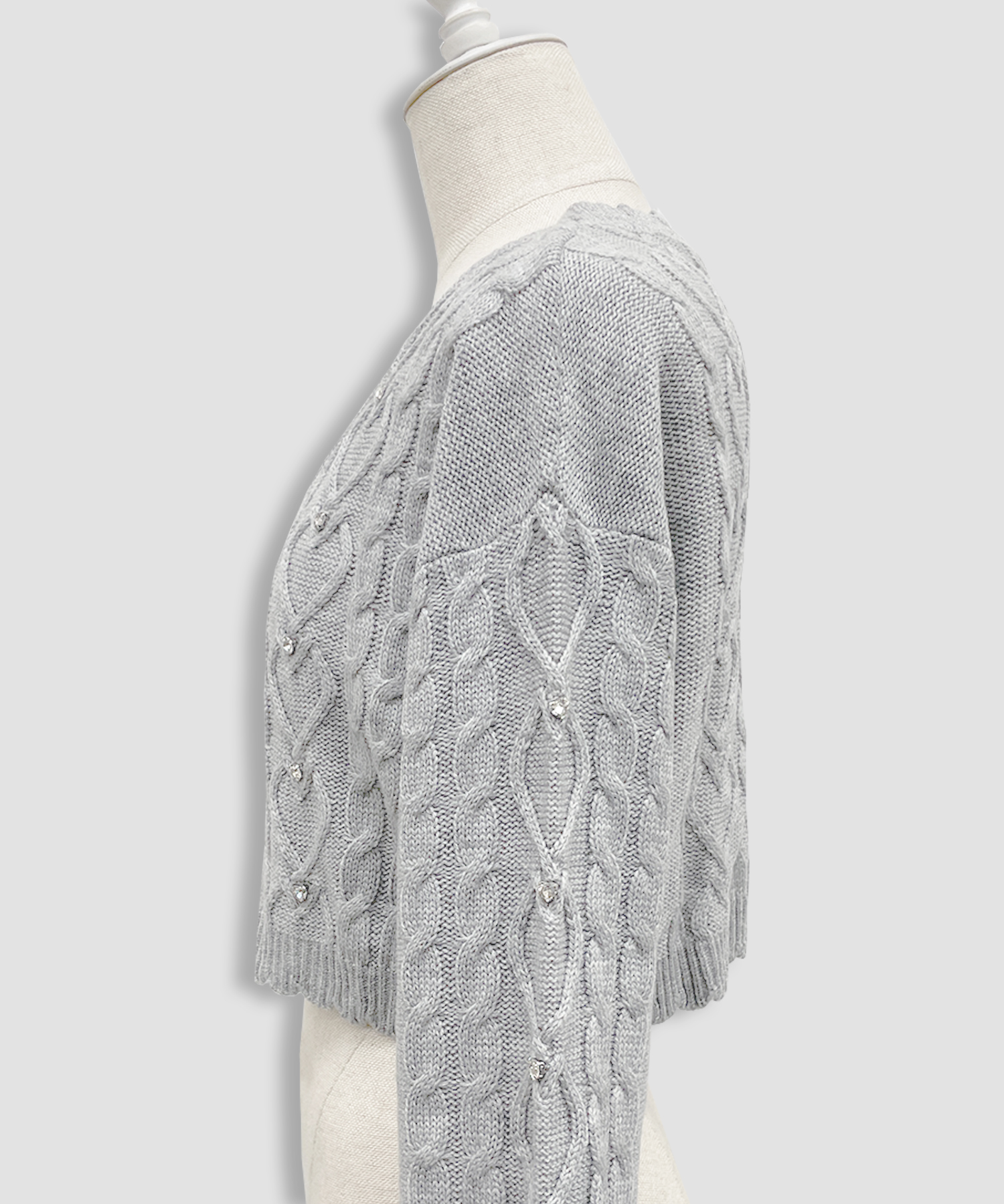 ハートビジューショートカーディガン