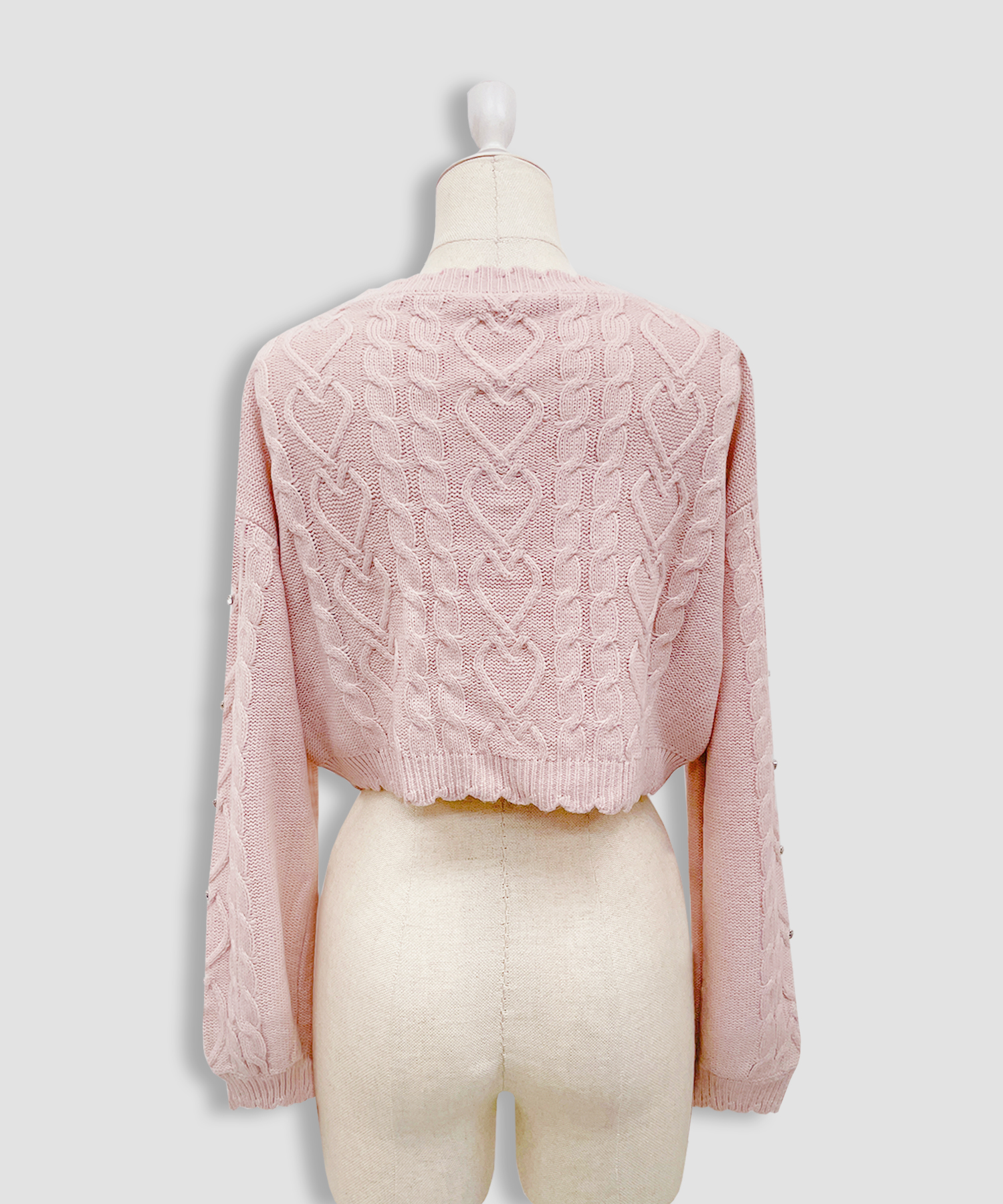 ハートビジューショートカーディガン