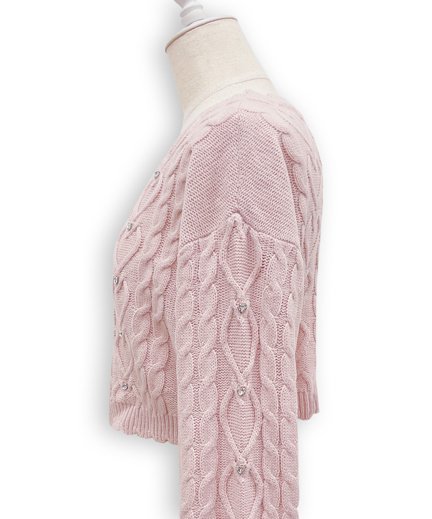 ハートビジューショートカーディガン