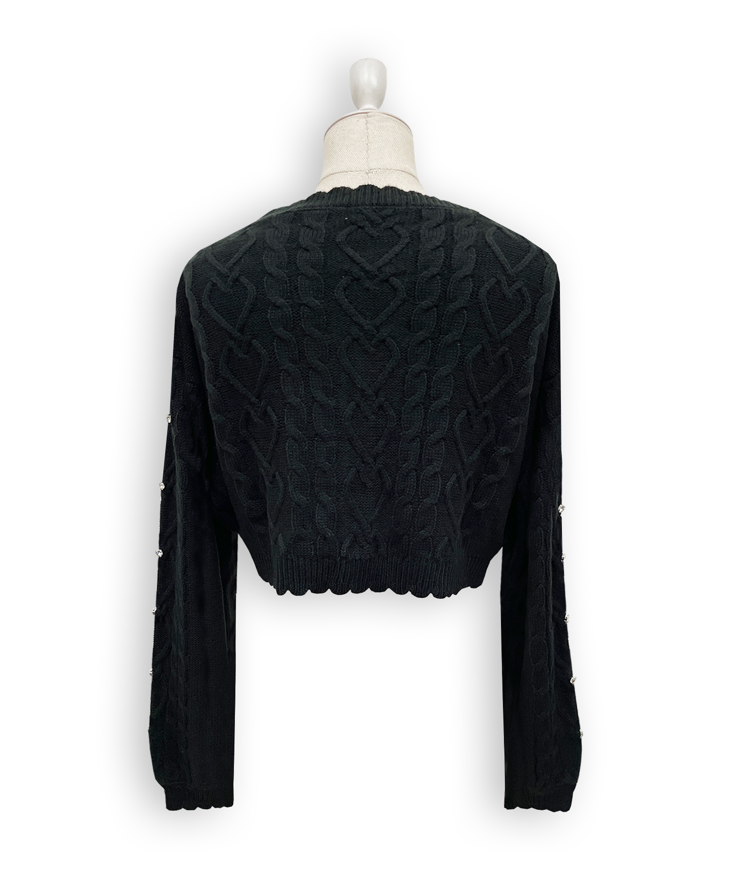 ハートビジューショートカーディガン