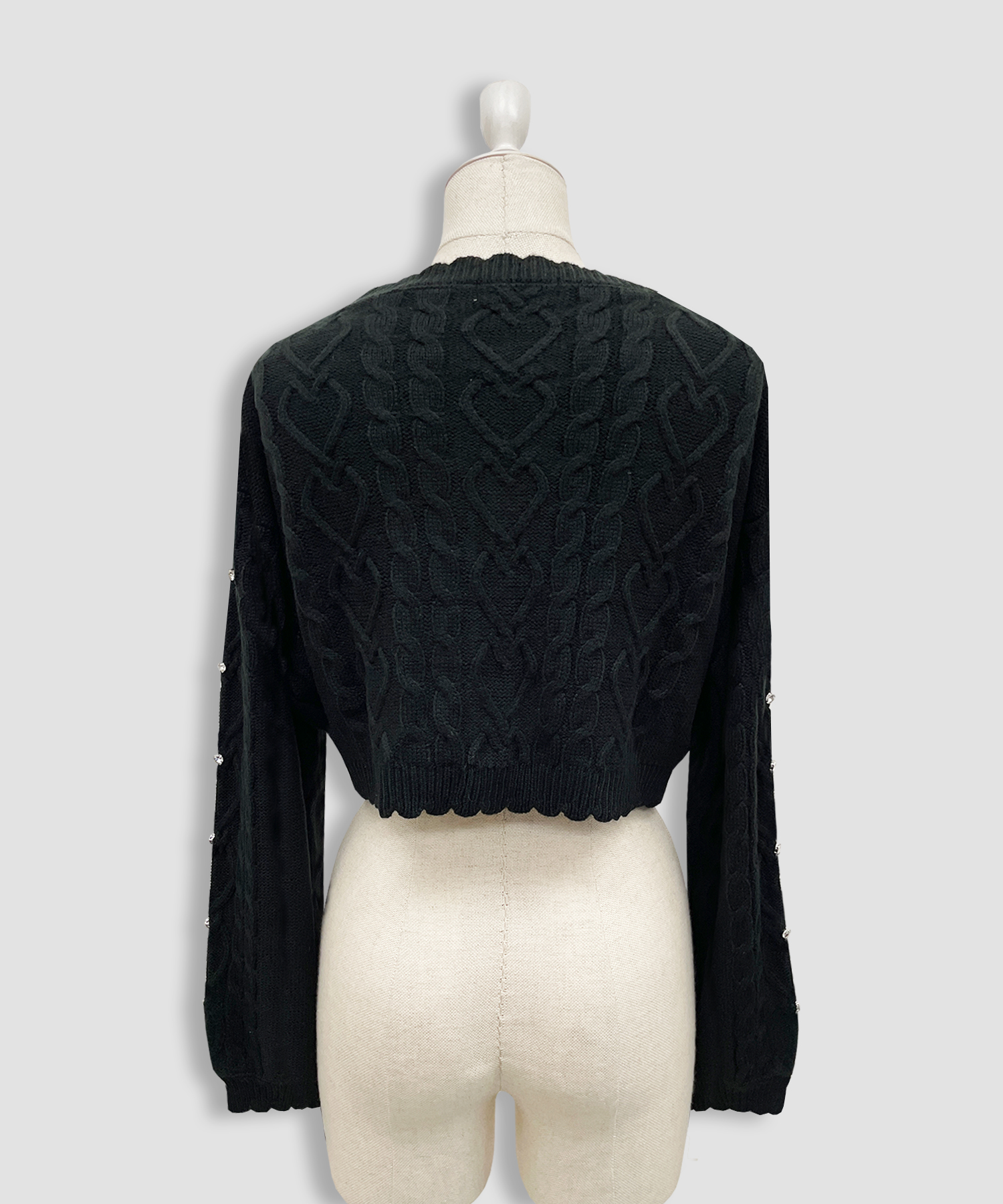 ハートビジューショートカーディガン