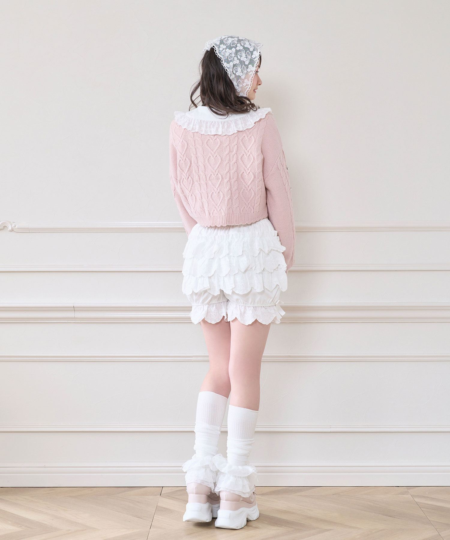 ハートビジューショートカーディガン