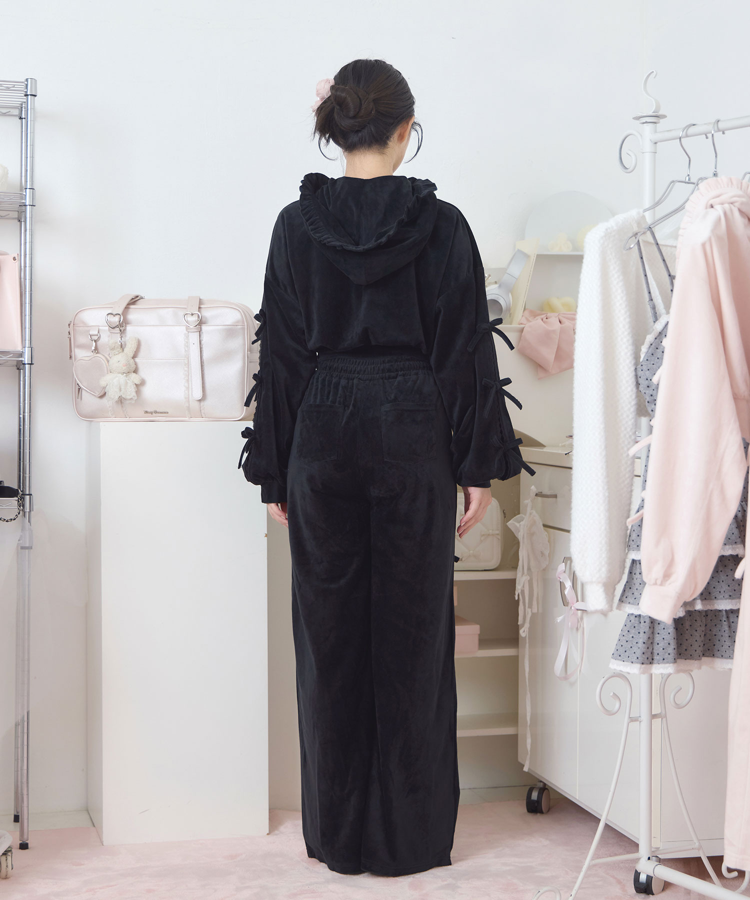 リボンスリットパンツ