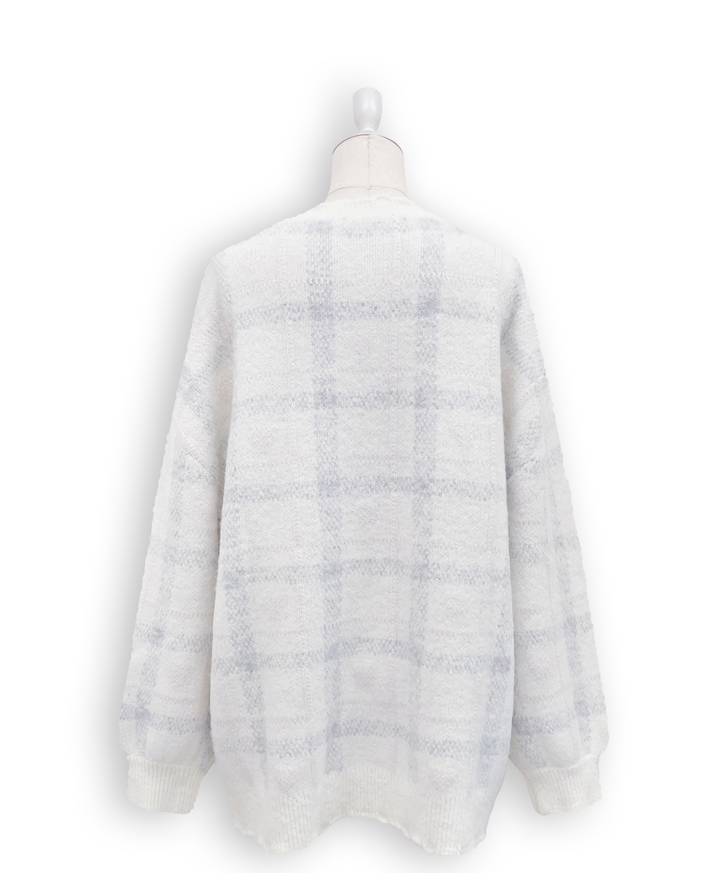 ハートチェックビッグカーディガン