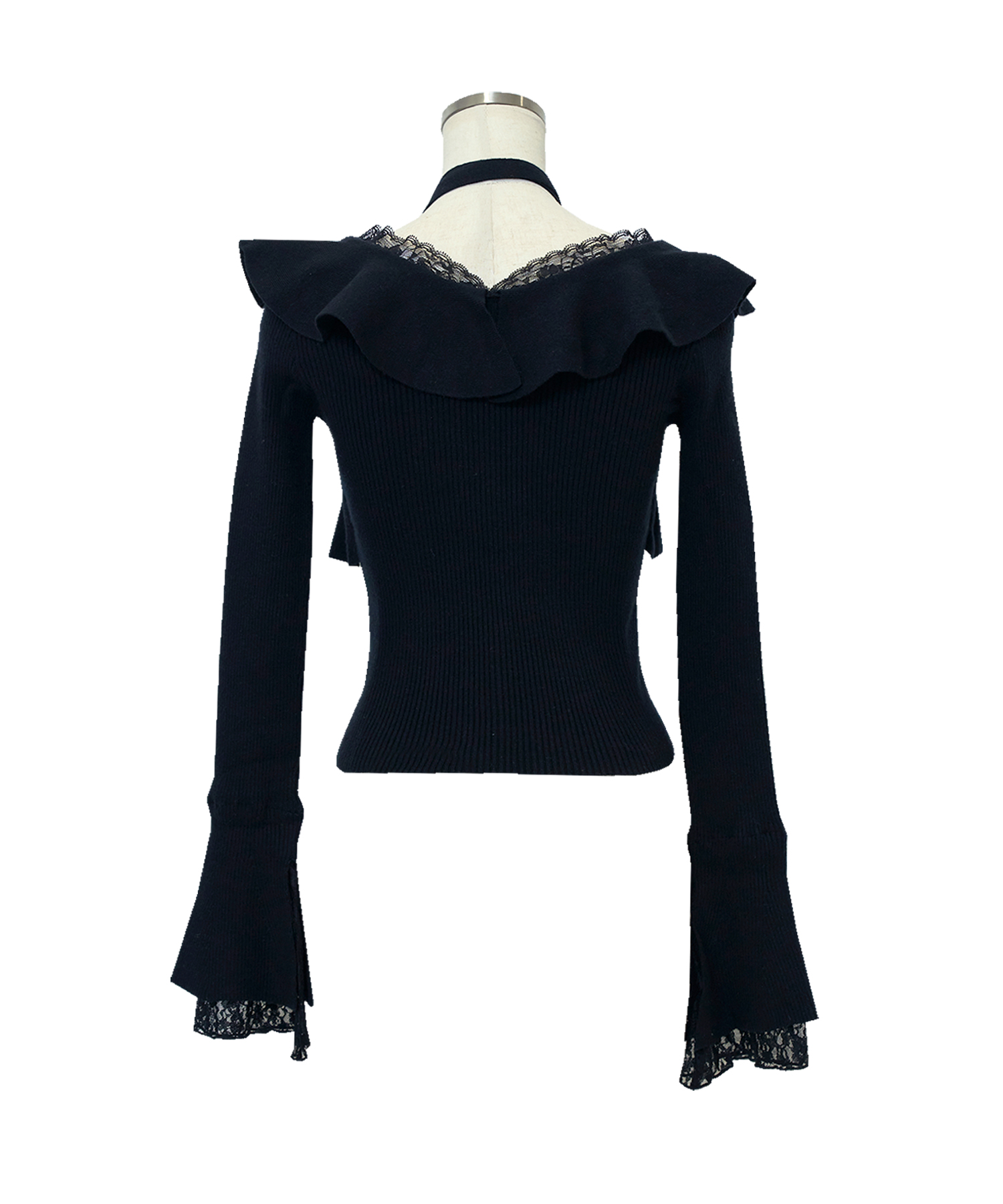 Ruffle collar knit tops – BUNNY APARTMENT