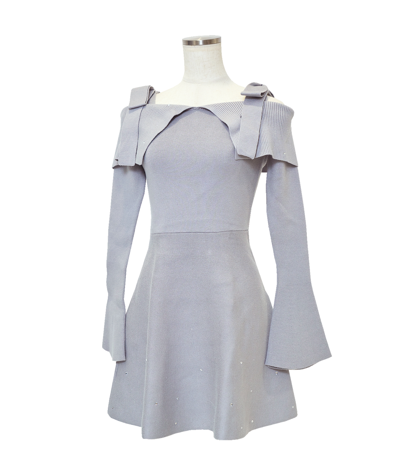 ワンピース Frill cardigan set mini knit OP frill cardigan set mini