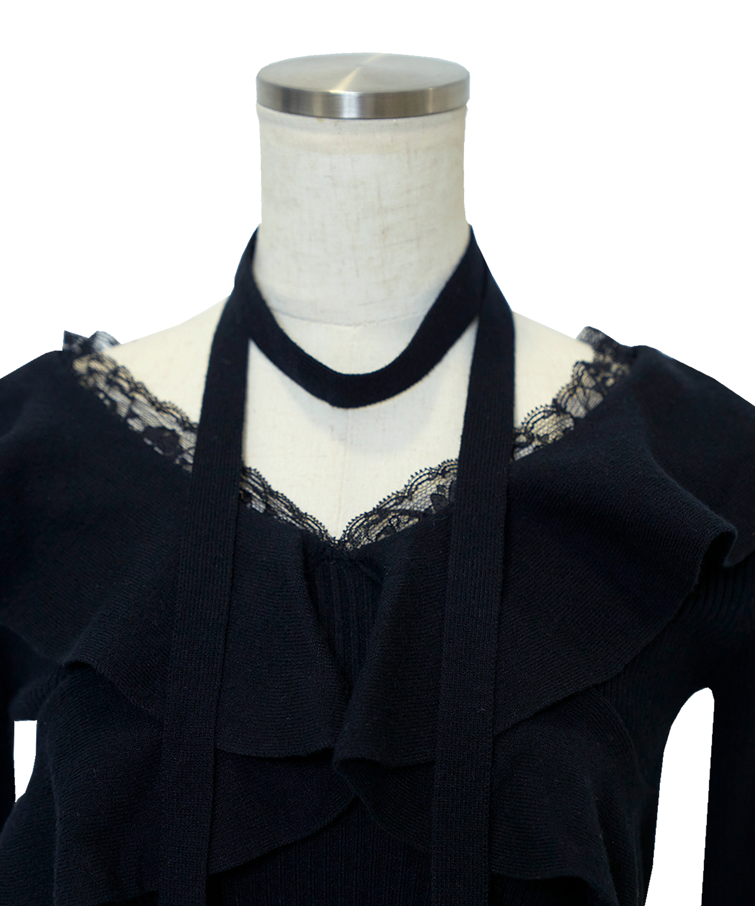 Ruffle collar knit tops – BUNNY APARTMENT