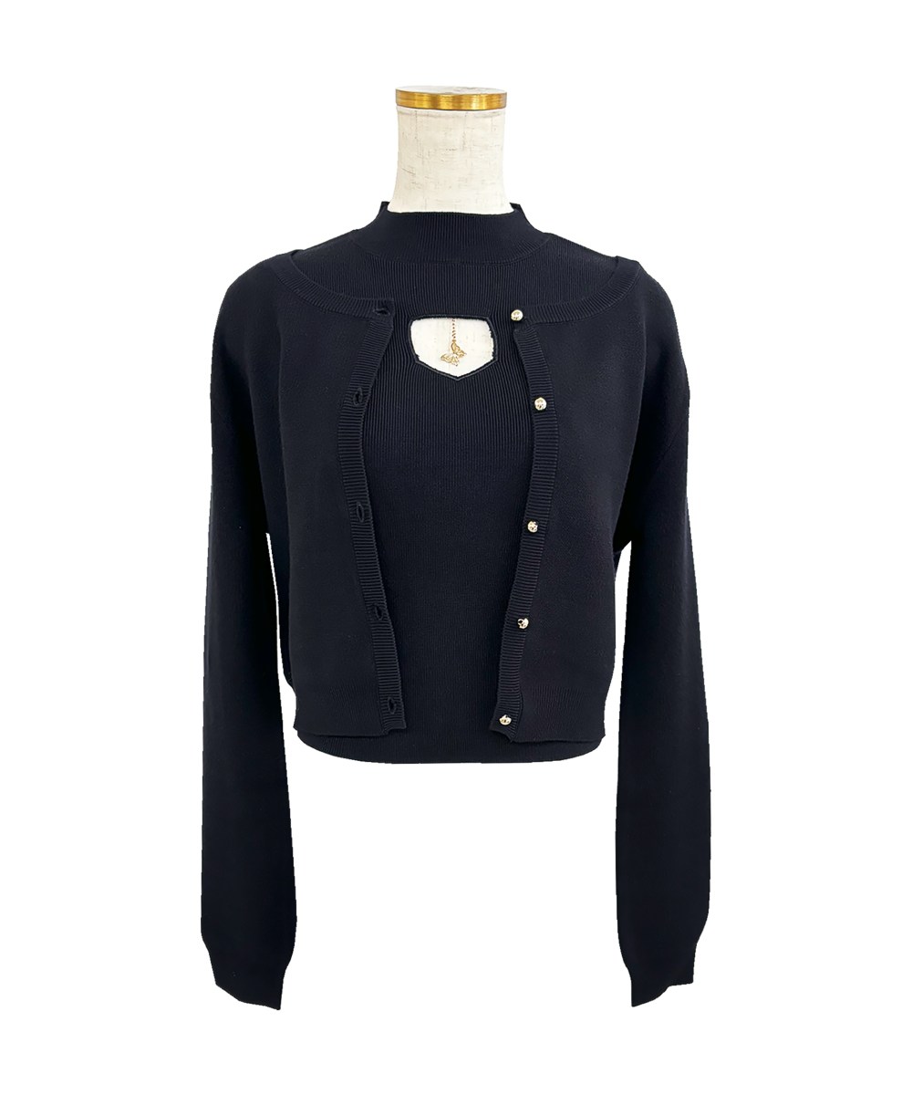 Chest charm Ens. knit tops