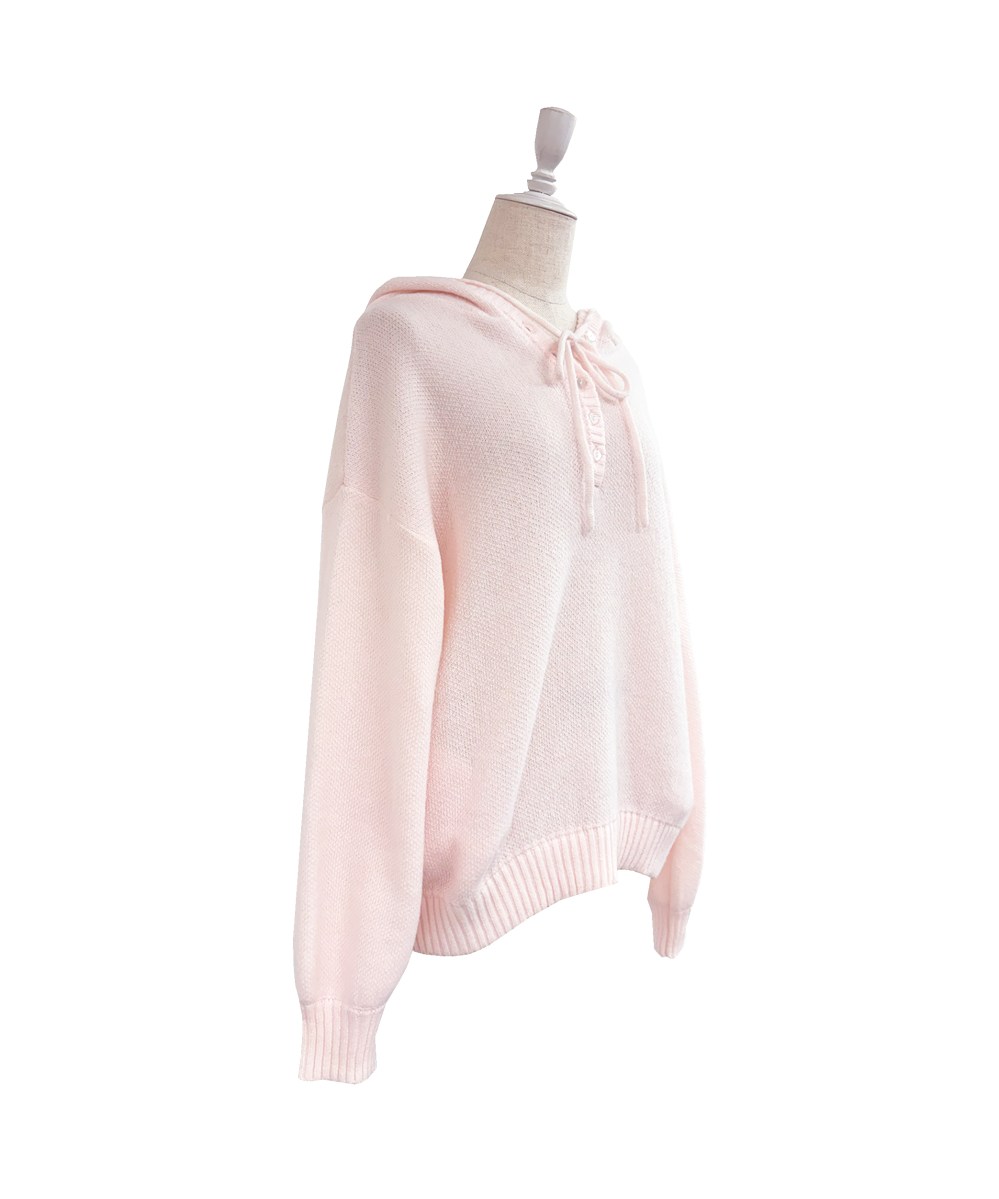 Mohair knit hoodie
