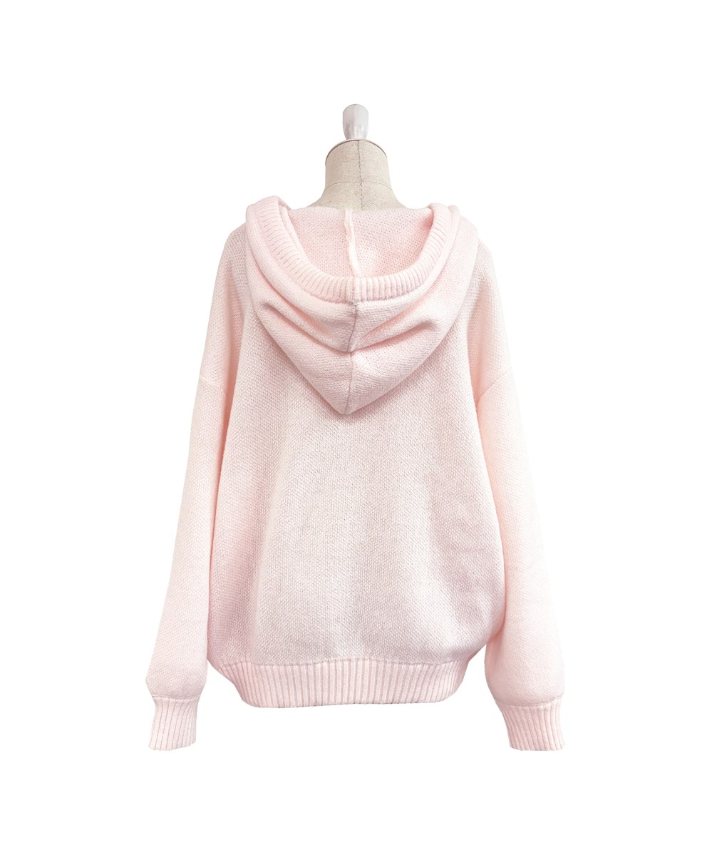 Mohair knit hoodie