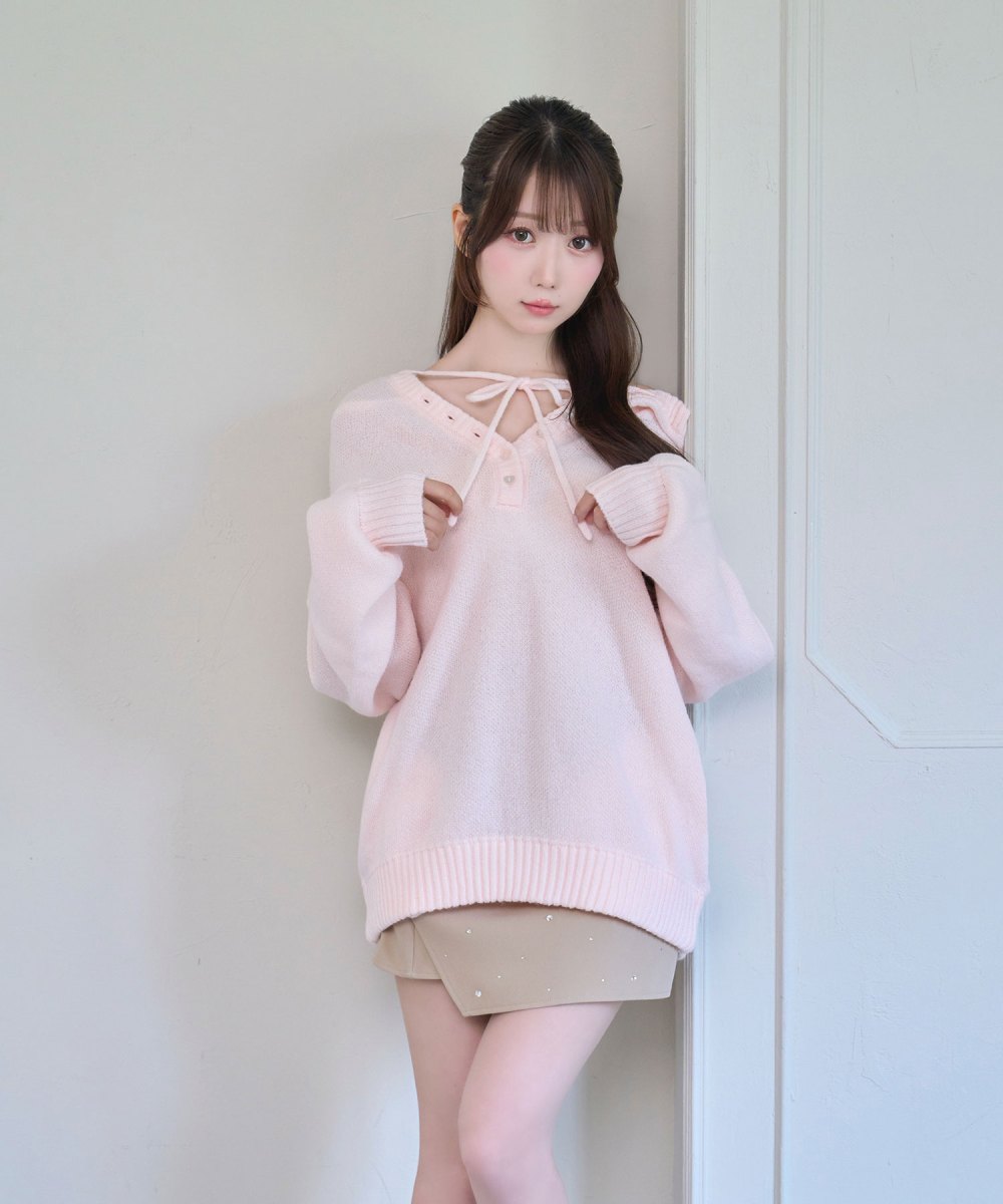 Mohair knit hoodie