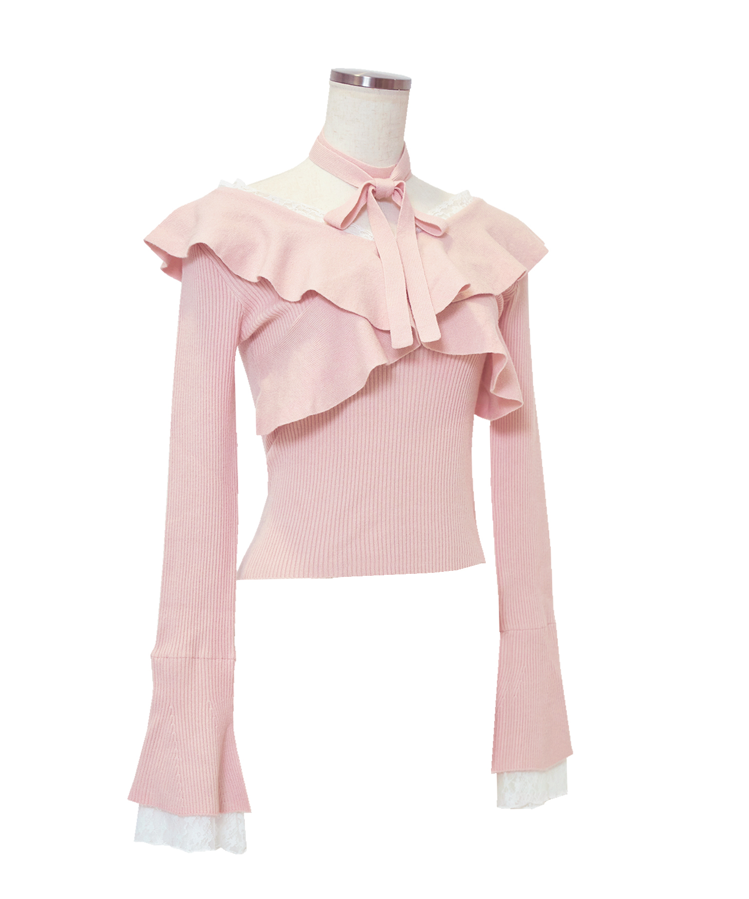 ロゼミューズ frill cardigan set mini knit OP frill cardigan set mini knit OP – BUNNY APARTMENT