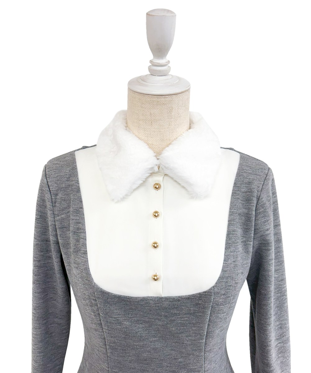 Knit sew pleated op