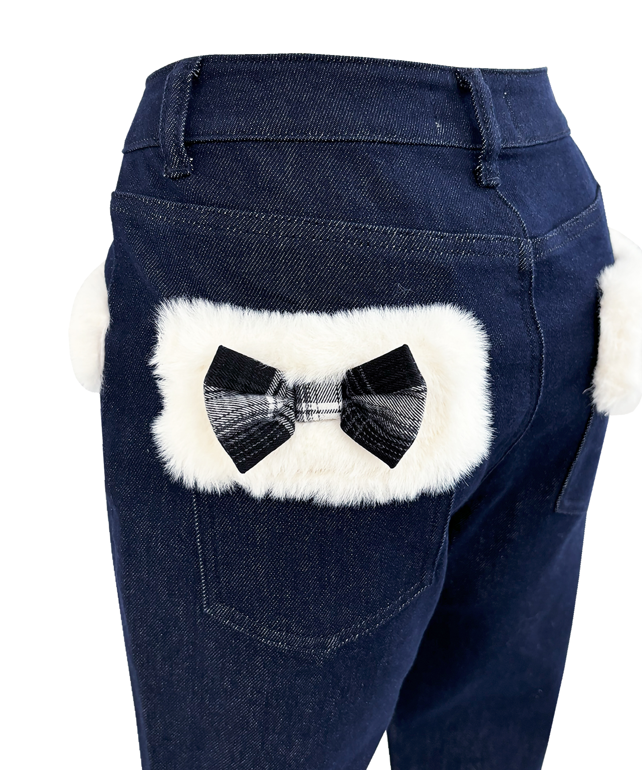 ロゼミューズFur trimmed denim pants 25秋 Sサイズ Fur trimmed denim pants – BUNNY APARTMENT