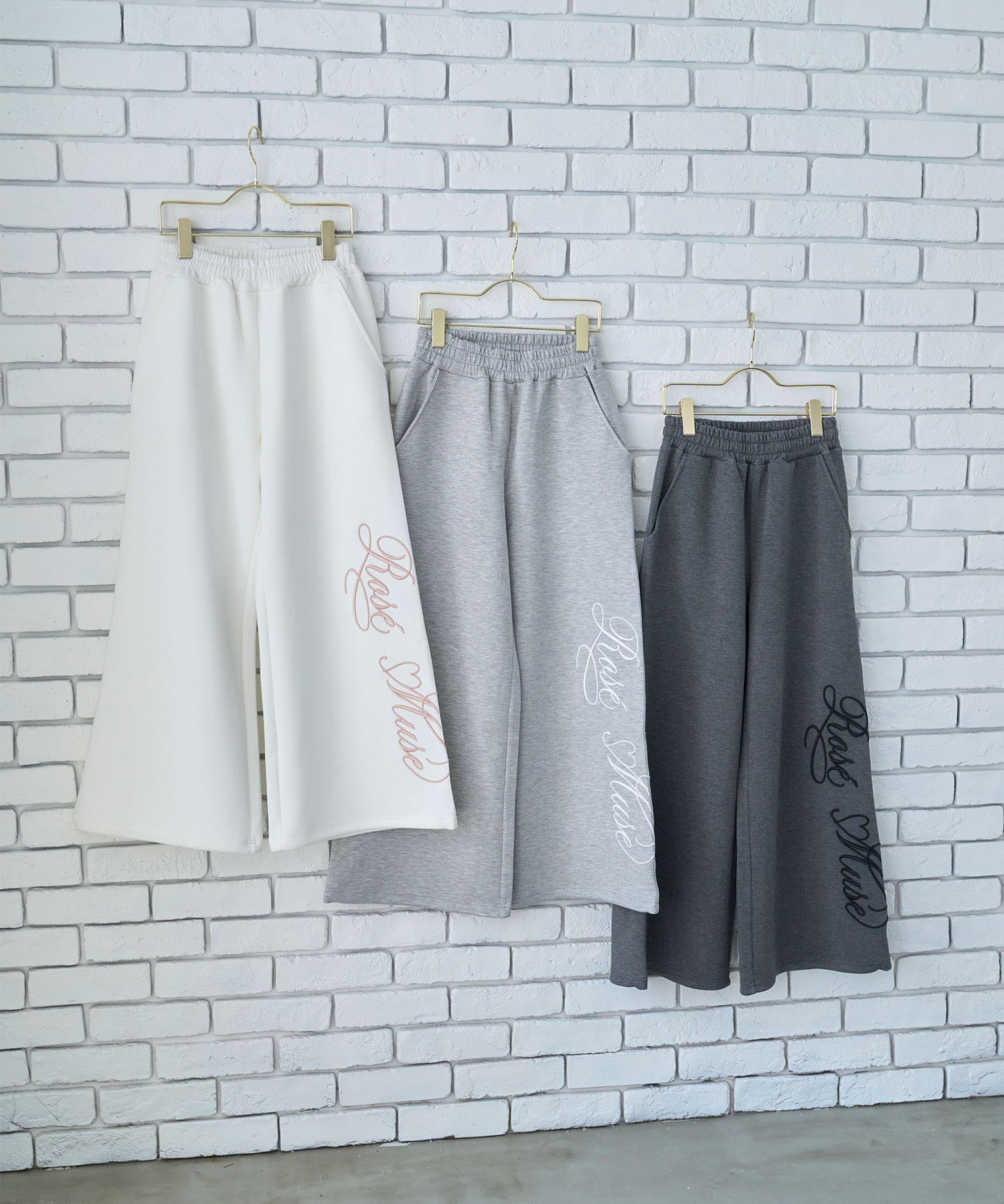 Logo 3d embroidery pants