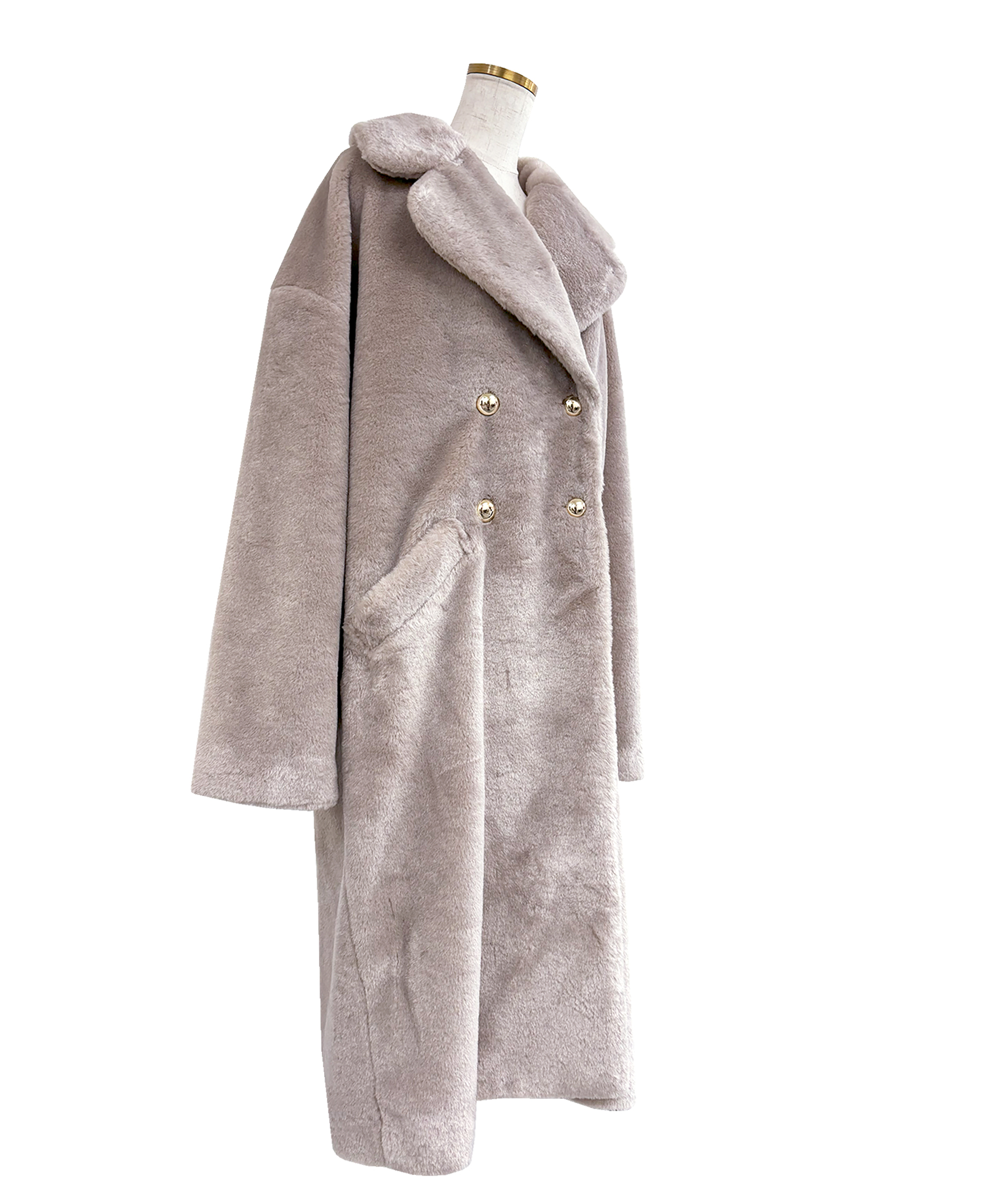 Thick fur long coat