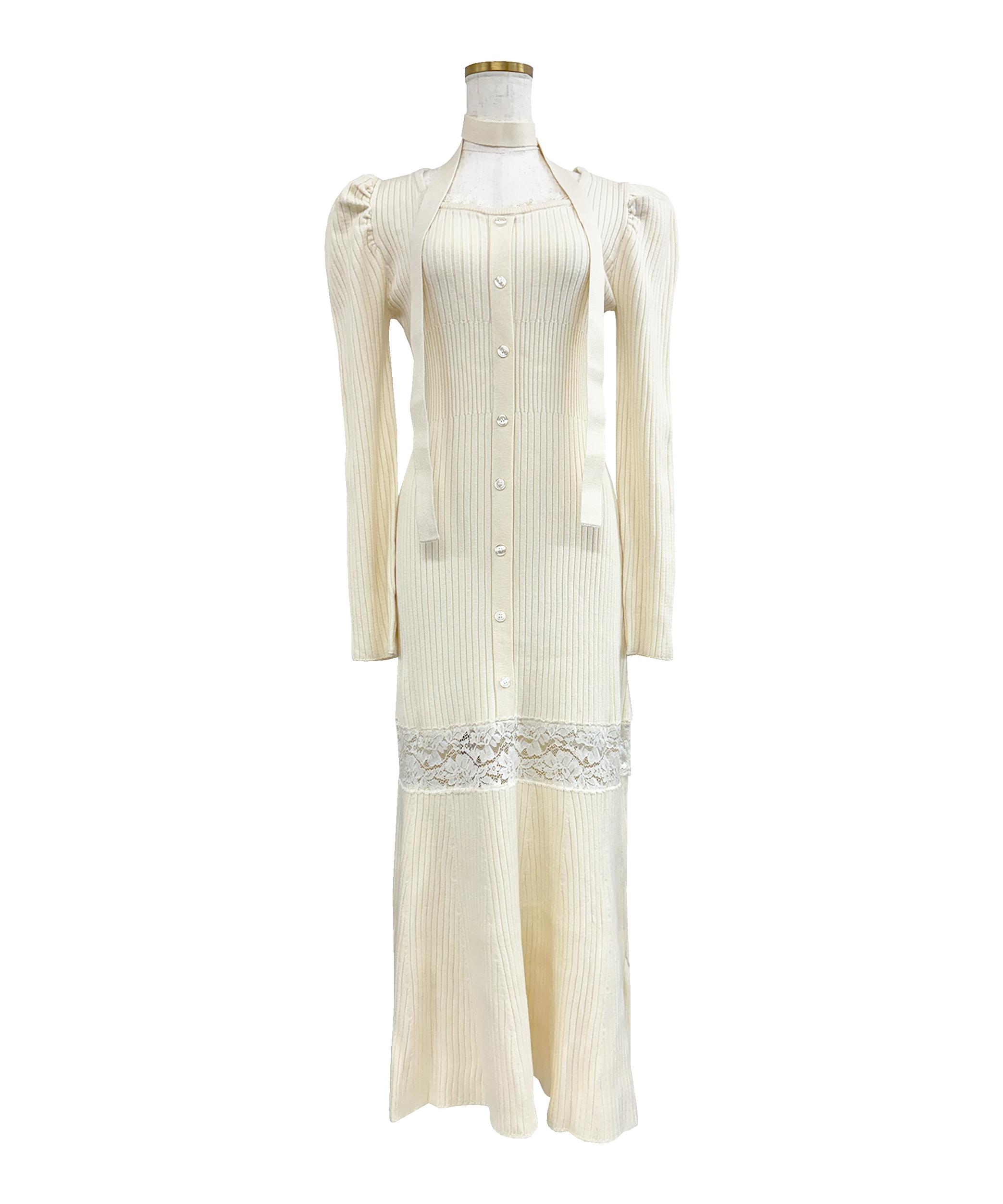 Mermaid lace knit dress