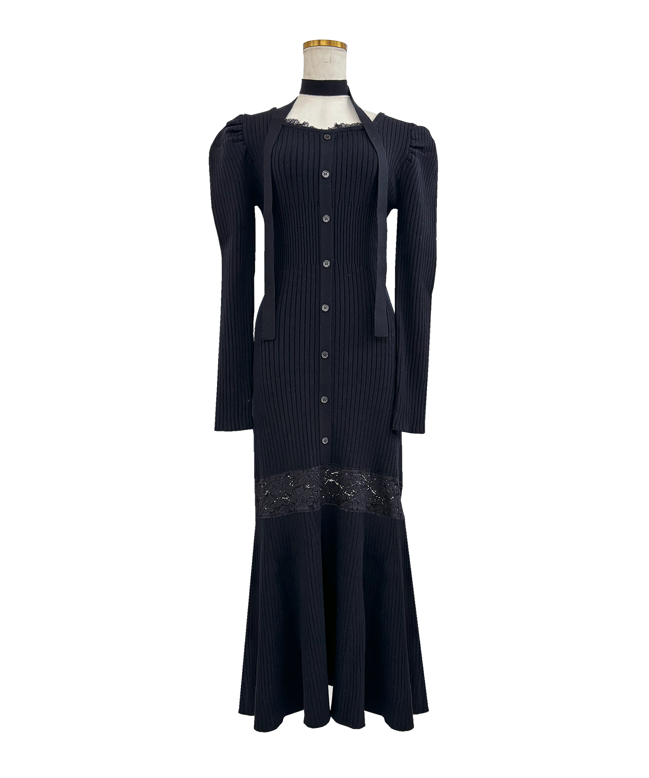 Mermaid lace knit dress