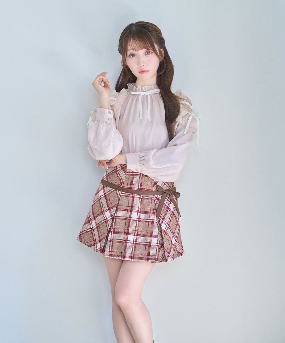 Shoulder frills Ribbon blouse – BUNNY APARTMENT