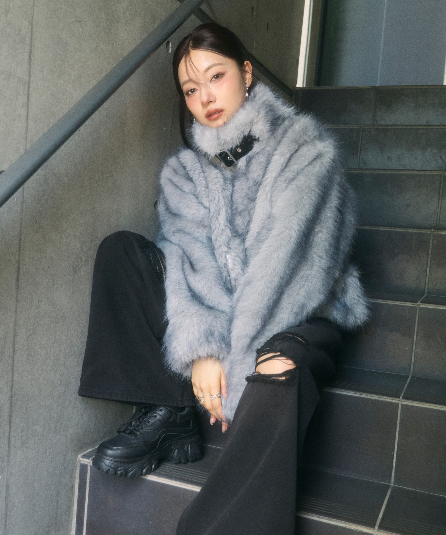 ロンハーマン エコファーコート ネイビー ロンハーマン エコファーコート ネイビー - メルカリ