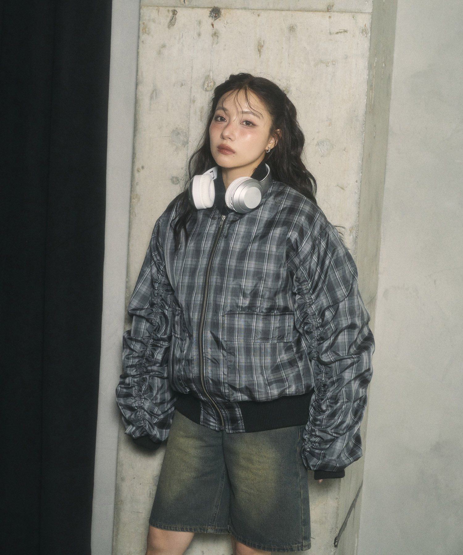 UNISEX オーバーサイズチェックブルゾン – BUNNY APARTMENT