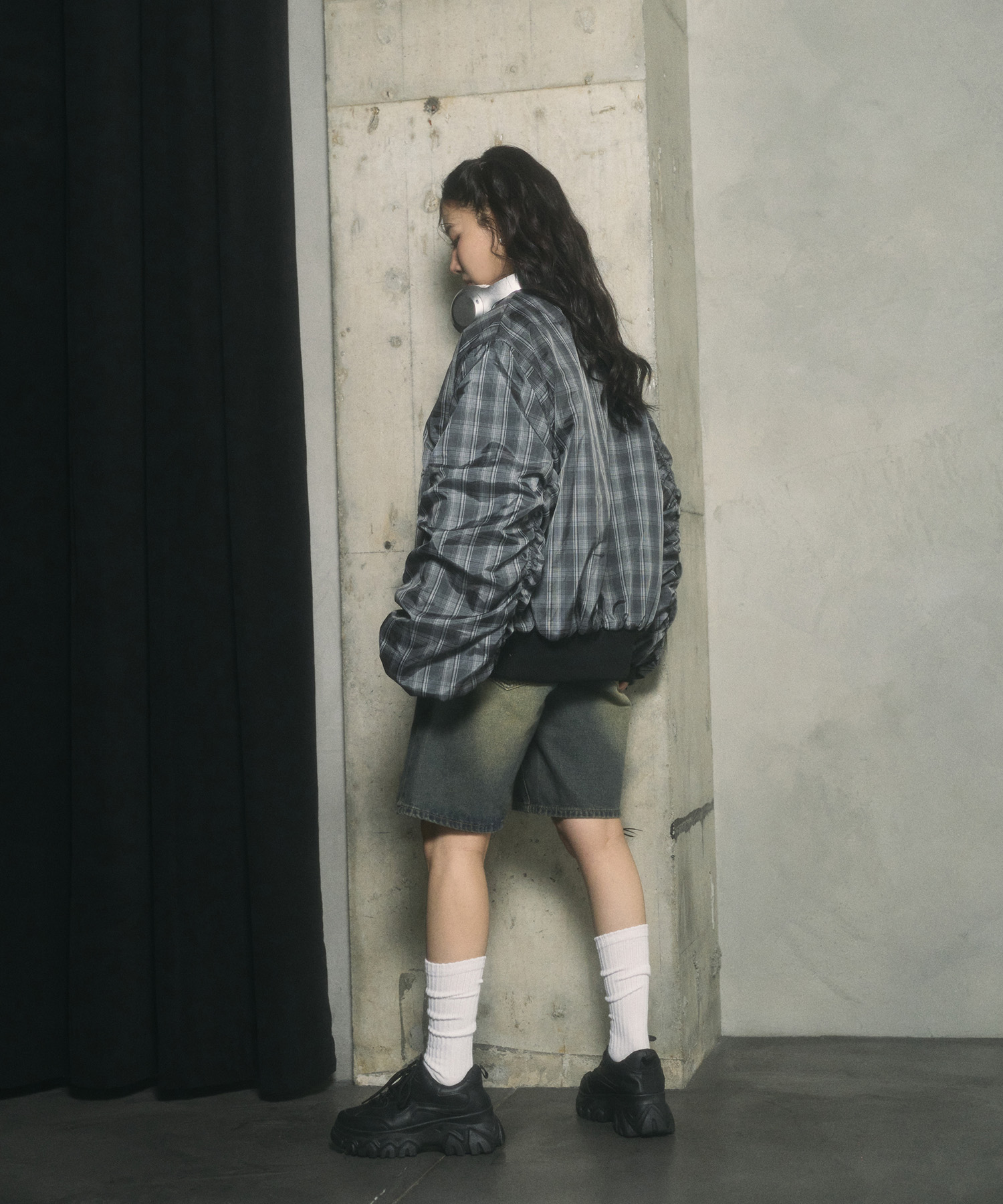 UNISEX オーバーサイズチェックブルゾン – BUNNY APARTMENT