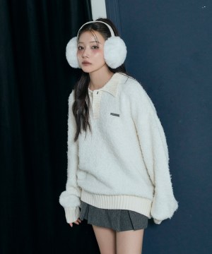 UNISEX ルーズポロニット