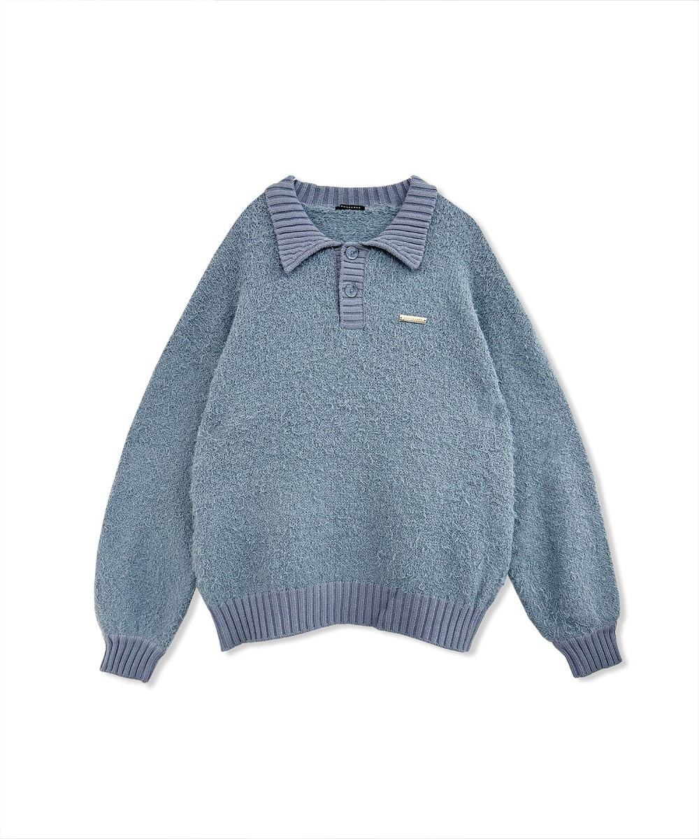 UNISEX ルーズポロニット