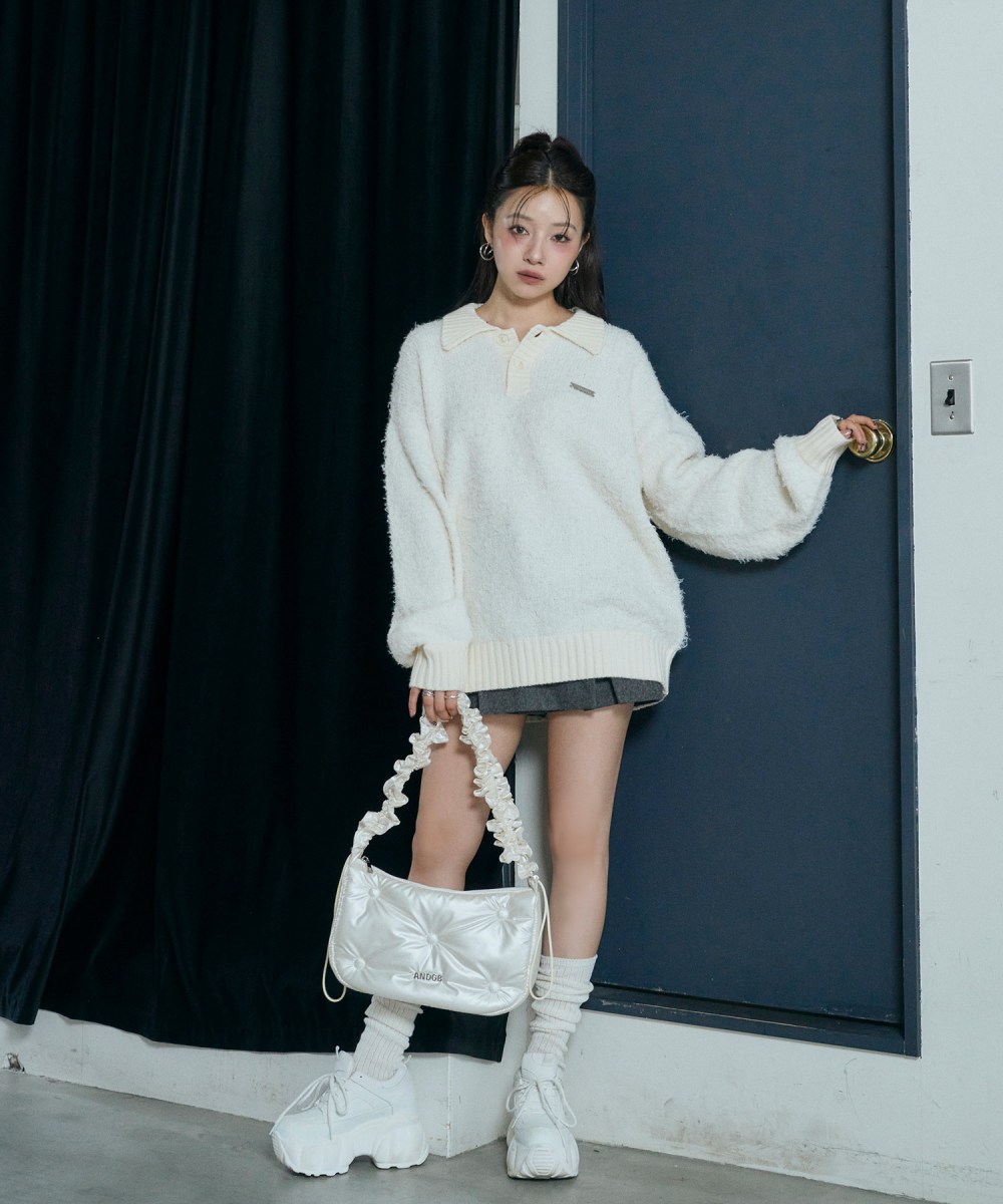UNISEX ルーズポロニット
