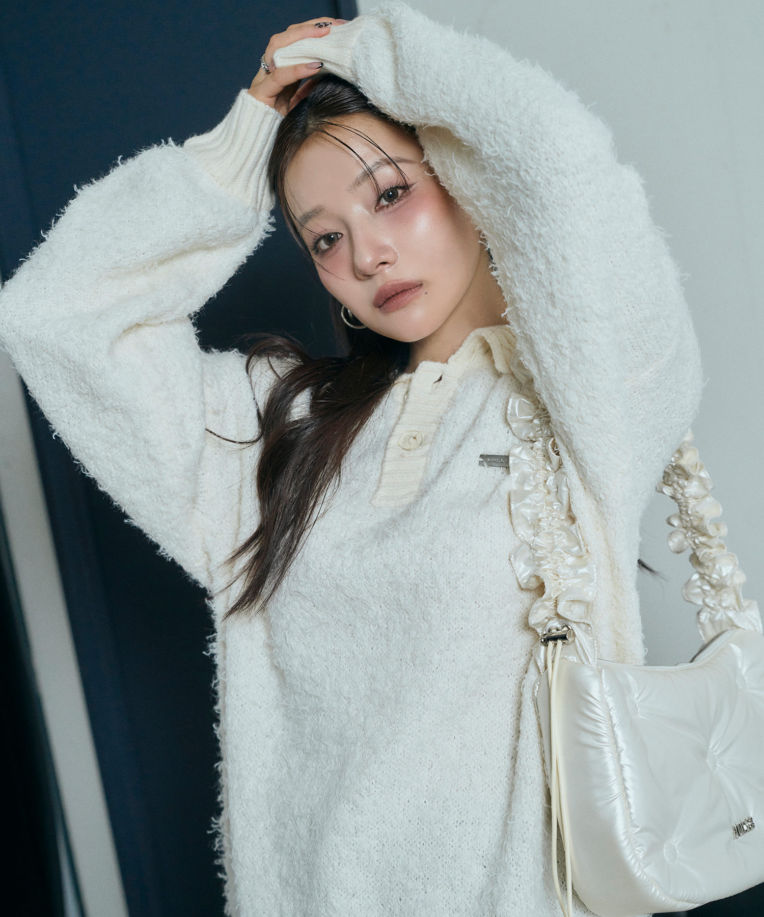 UNISEX ルーズポロニット