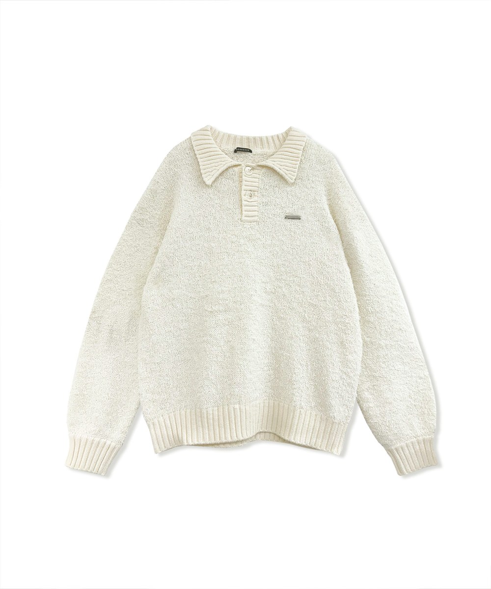 UNISEX ルーズポロニット