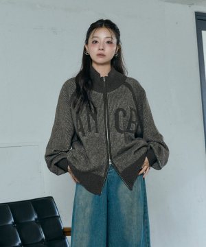 UNISEX プレーティングジップニット