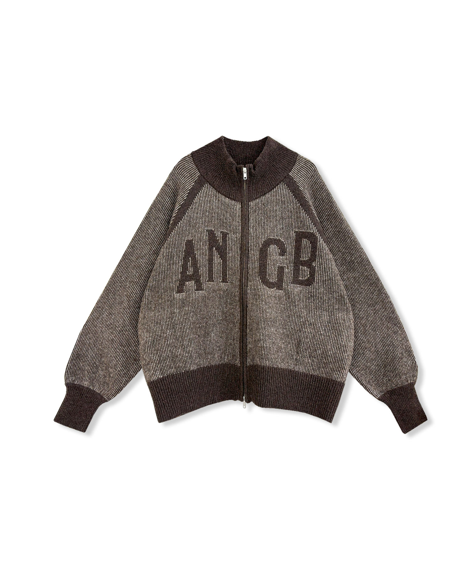 UNISEX プレーティングジップニット