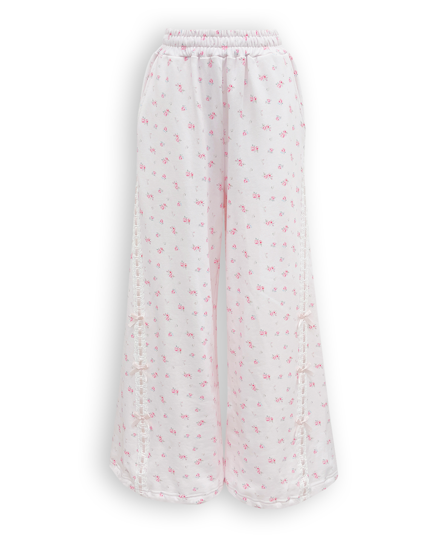 コットンはしごレーススウェットパンツ