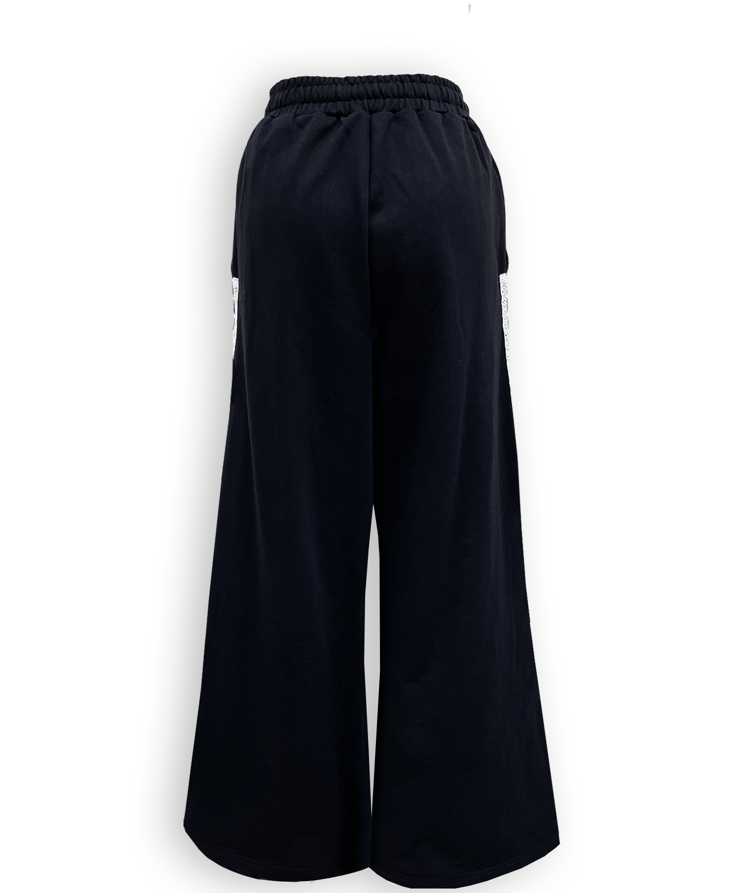 コットンはしごレーススウェットパンツ