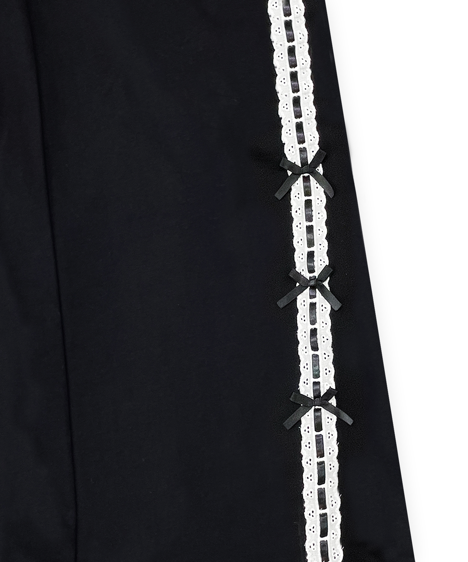 コットンはしごレーススウェットパンツ