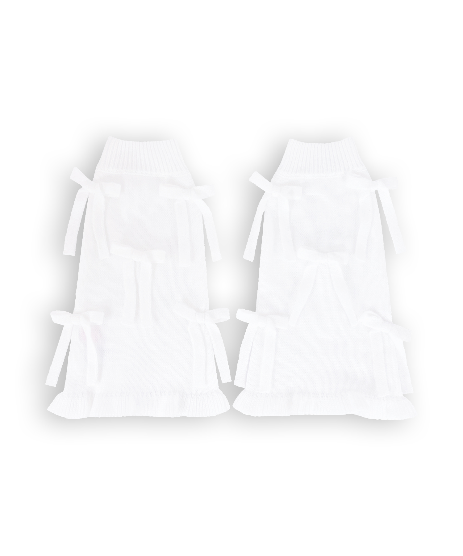 ニットリボンレッグウォーマー