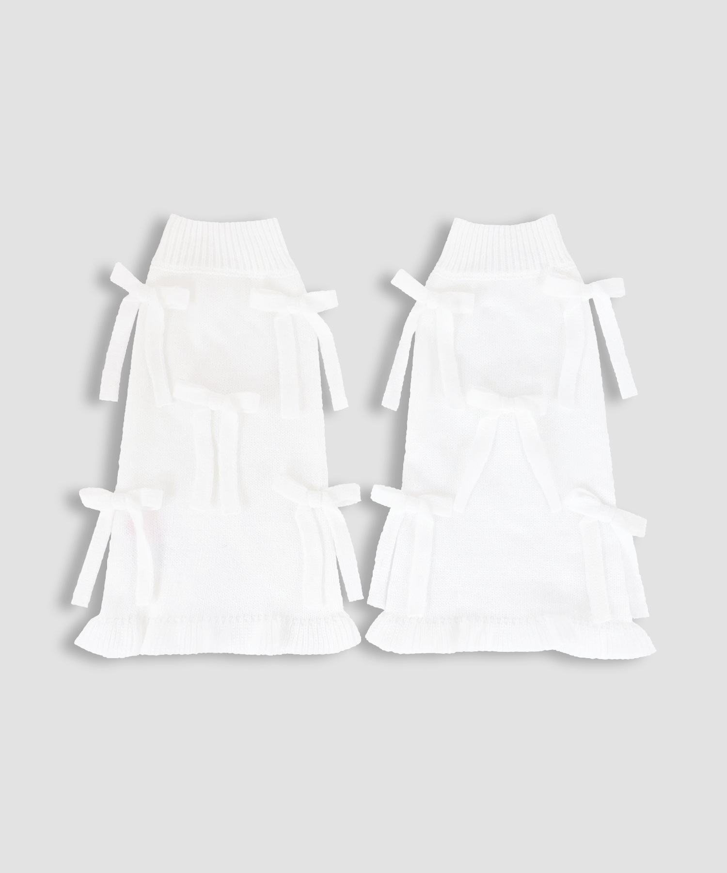 ニットリボンレッグウォーマー